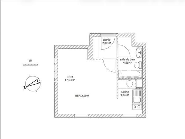 Location Studio 28.01 m² - 1A/5/7 RUE DE LA DIGUE Lille 59800