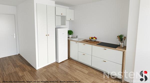À LOUER - Studio meublé 37 m² - Centre-ville d'Auray avec parking et cave
