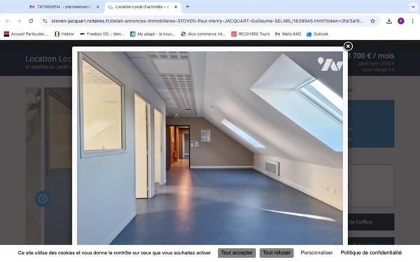 A louer, parc d'activité comprenant bureaux, parkings et terrain proche rocade de ST-OMER et de l'A25.