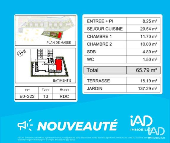 Appartement à vendre 3 pièces 66 m² Moirans