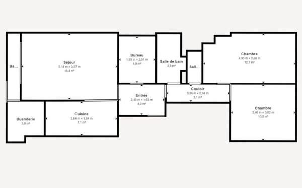 Appartement à vendre    3 pièces • 69 m2 Marseille 2