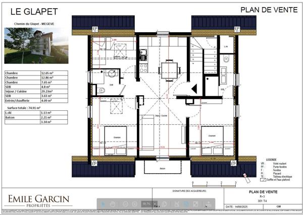 Appartement à vendre - Megève centre village