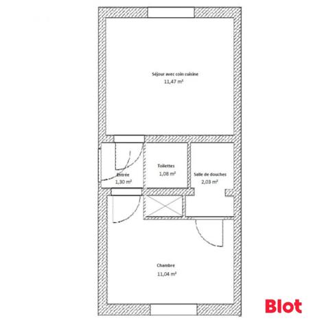 Appartement 2 pièce(s)