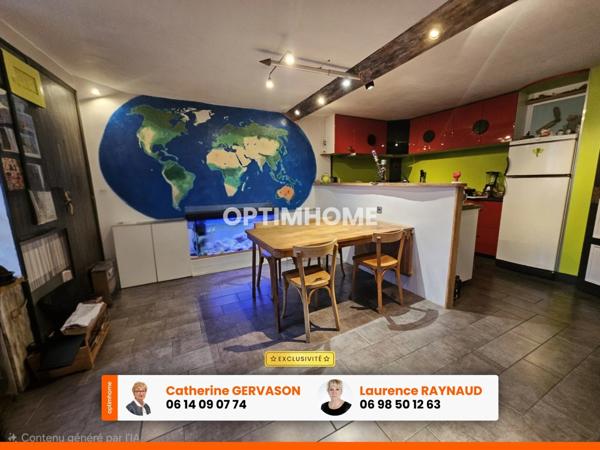 Maison de bourg -3 pièces - 2 chambres- garage- cuvage- LES MARTRES DE VEYRE (63730)