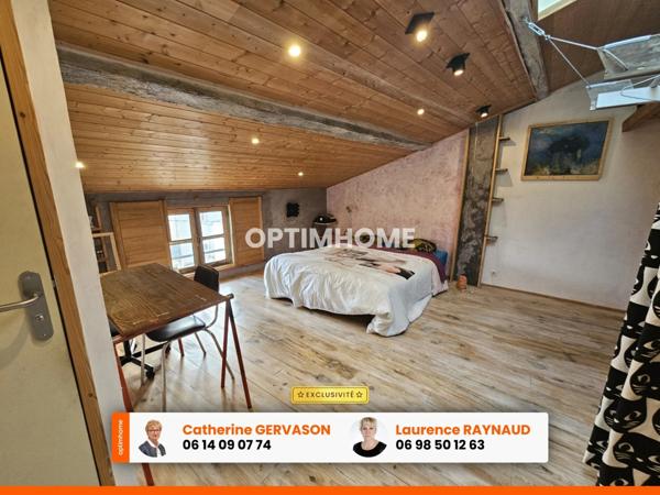 Maison de bourg -3 pièces - 2 chambres- garage- cuvage- LES MARTRES DE VEYRE (63730)