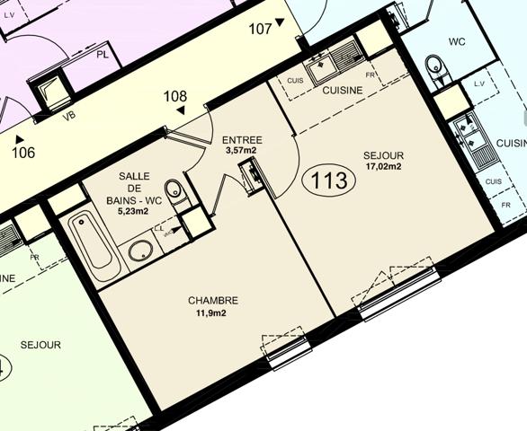 Appartement à vendre 2 pièces 38 m² Asnières-sur-Seine