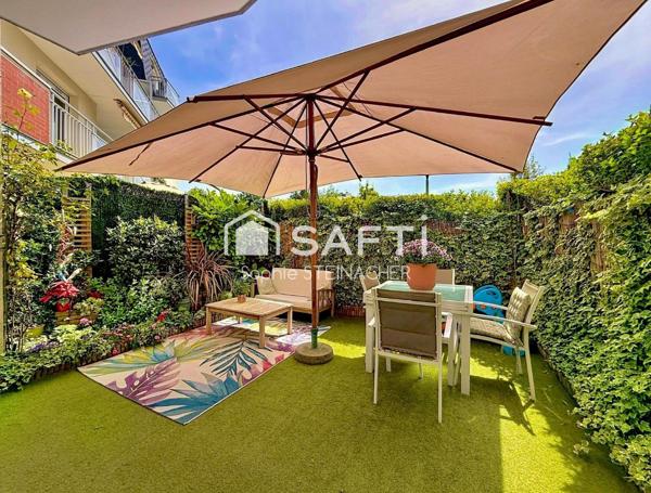 Appartement 3 chambres avec jardin, box, parking