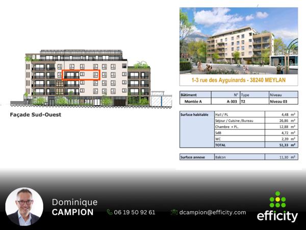 Appartement 2 pièces - 51 m²