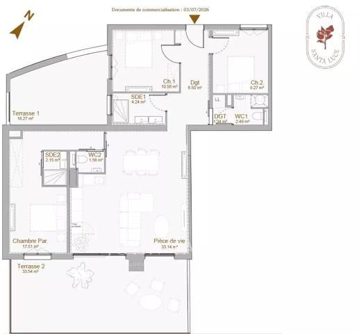 Appartement neuf T4 vue mer panoramique