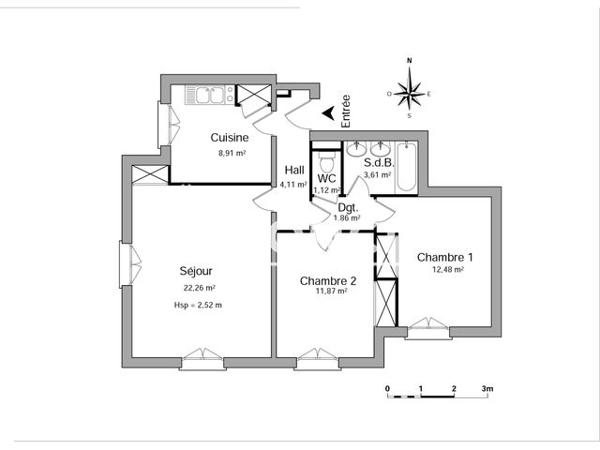 Location Appartement 3 pièces 66.22 m² - RESIDENCE ACADIE - 29 BOULEVARD SAVARI Poitiers 86000