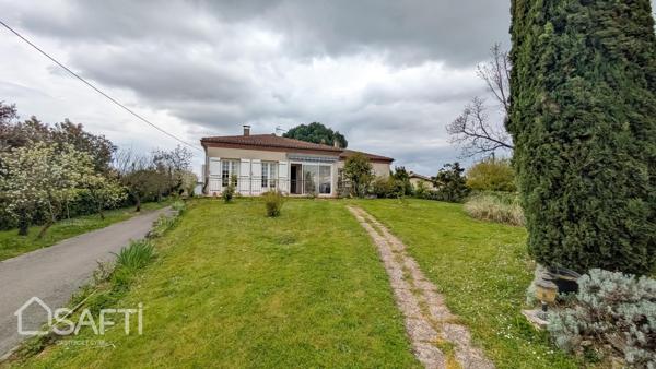 BEAU JARDIN ET PLUS DE 160 M² DE GARAGES ET SOUS SOL AMENAGE