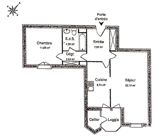 Appartement à vendre 2 pièces 58 m² Chennevières-sur-Marne