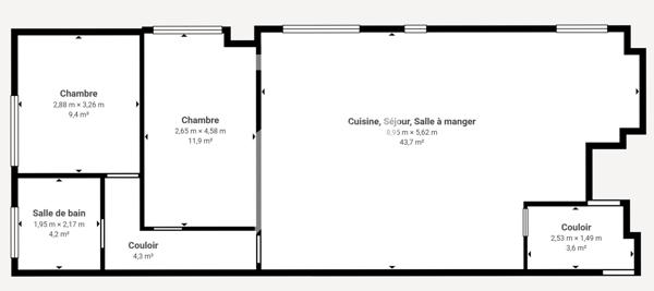 Appartement 4 pièces 83 m2