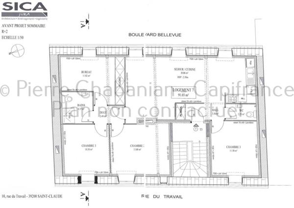Immeuble de rapport rénové 7 appartements avec beau potentiel de rentabilité à vendre SAINT-CLAUDE (39)