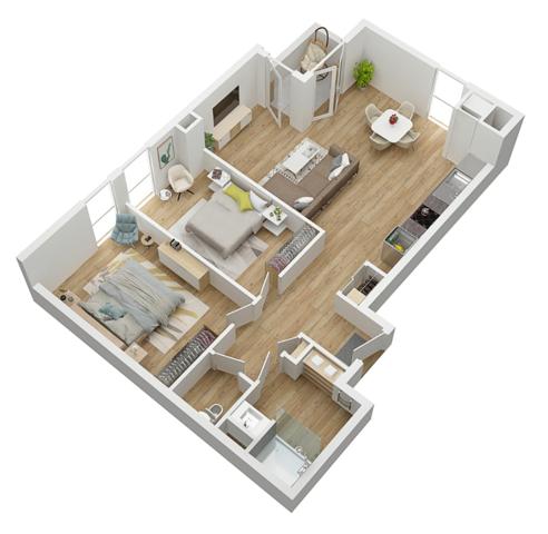 **Quartier Mare au Clerc **Le Havre**Bel appartement T3 avec balcon et parking