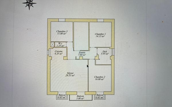 Appartement à vendre    4 pièces • 89,95 m2 Nice
