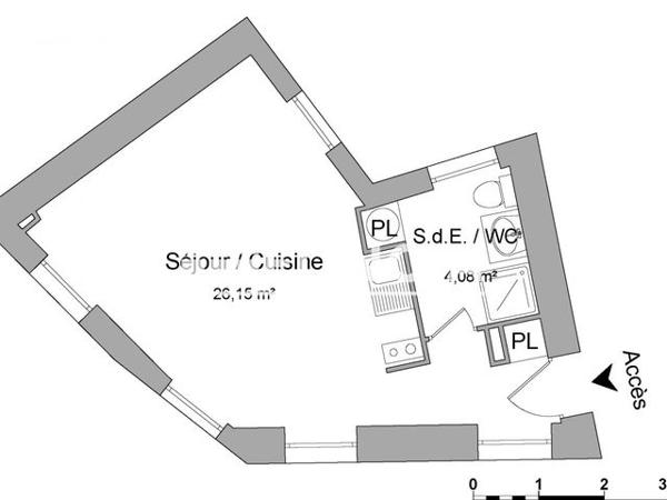 Location Studio 30.23 m² - 4 RUE DE L'ECARLATE Strasbourg 67000