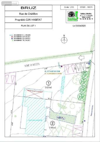 Achat - Terrain à bâtir Bruz 35170 629 m 2