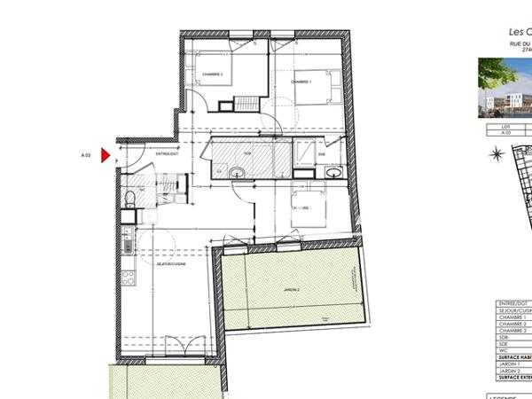 Location Appartement 4 pièces 75.94 m² - Louviers 27400