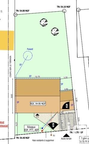 Maison traditionnelle 4 pièces de 86 m² à Naintré (86530)