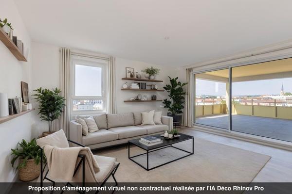 Dernier étage avec terrasses et vue dégagée