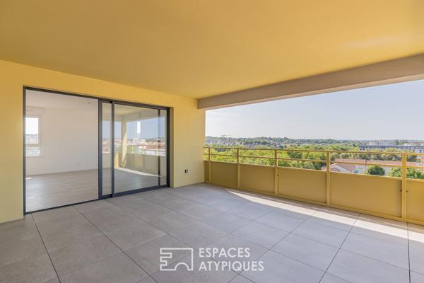 Dernier étage avec terrasses et vue dégagée