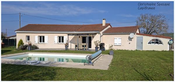 Maison de plain-pied, piscine à vendre secteur de RANDAN (63)