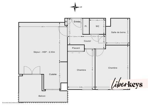 Appartement 3 pièces de 60m² avec balcon | rue Etienne Jules Marey | Bois d'Arcy