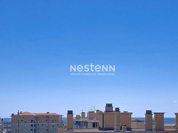 Golfe Juan - Studio - 27m² - Vue mer - Dernier étage - Centre ville - Terrasse - Sud - Cave