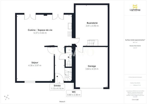 Vente Maison 5 pièces de 114m² - 69410 Champagne-au-Mont-d'Or