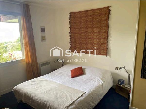 50m², jardin, 2 pkg, 2 caves, vue mer, Plage à 10' à pied