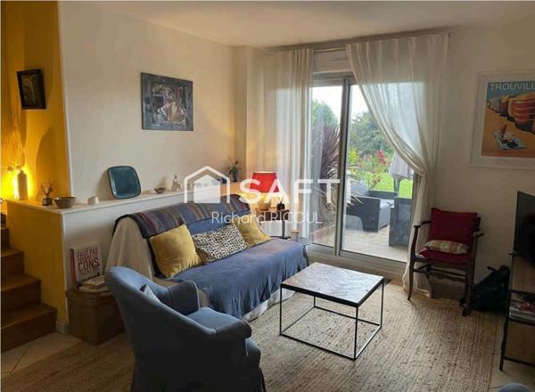 50m², jardin, 2 pkg, 2 caves, vue mer, Plage à 10' à pied