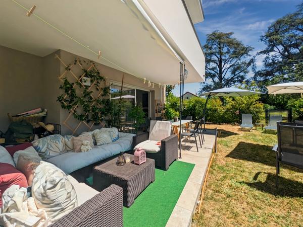 Dpt Haute Savoie (74), à vendre ANNEMASSE - Haut de gamme - Appartement T4 de 84 m² avec terrasse et jardin de 183 m2
