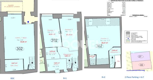 Appartement 3 chambre + bureau + terrasse 129.52 m2