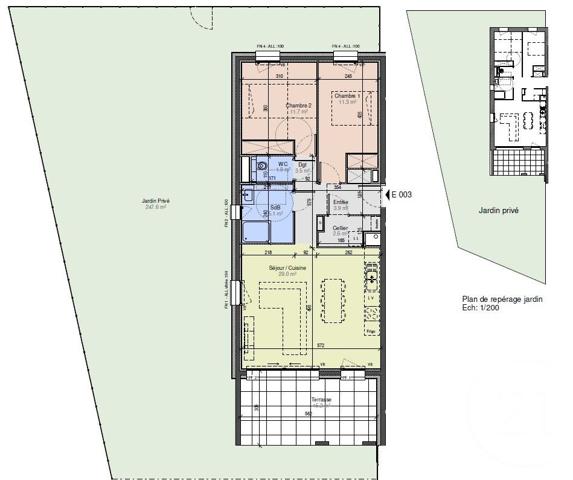 Appartement T3 à vendre  3 pièces - 69,20 m2 CHALLES LES EAUX - 73