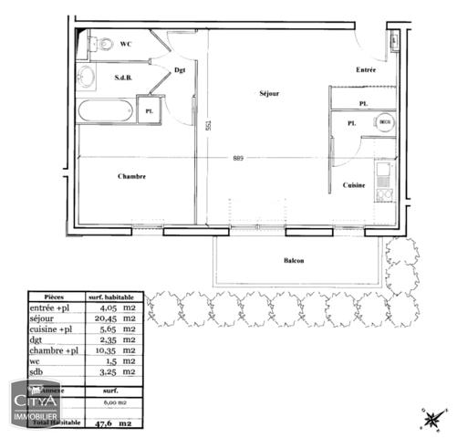 Appartement à vendre 2 pièces 47.6m² Montigny-en-Gohelle (62640)