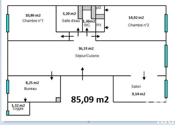 Appartement à vendre 5 pièces 85 m² Le Mans