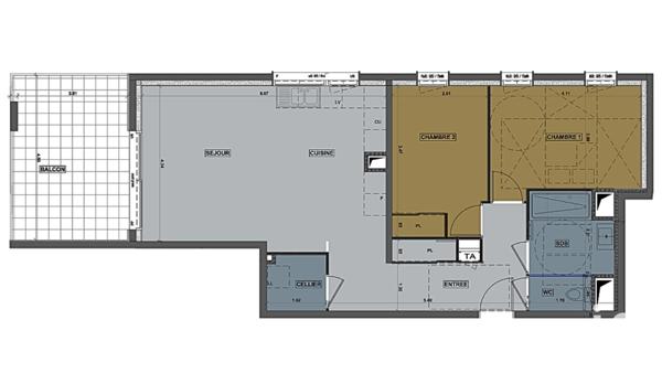 Appartement à vendre 3 pièces 70 m² Claix