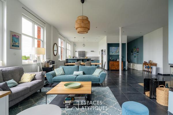 Loft avec terrasse dans une ancienne usine textile