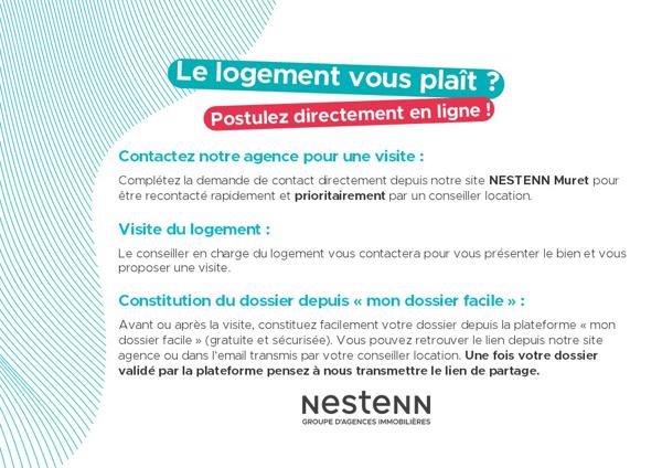 A LOUER - PLAISANCE DU TOUCH Centre ville - T1 meublé, 24 m² au 2e et dernier étage - G1323