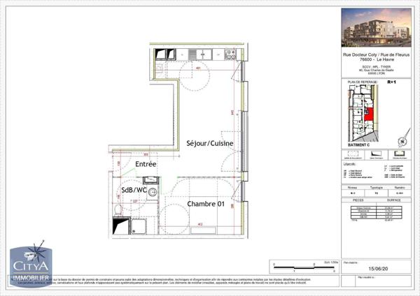 Appartement à louer 2 pièces 42.68m²