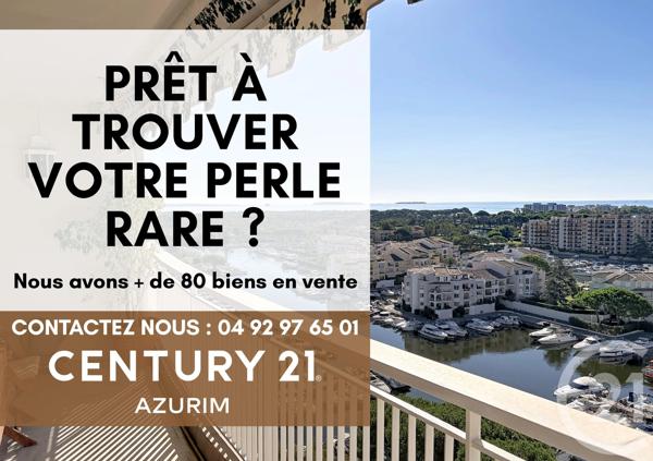 Appartement F4 à vendre  4 pièces - 88 m 2   MANDELIEU LA NAPOULE  - 06