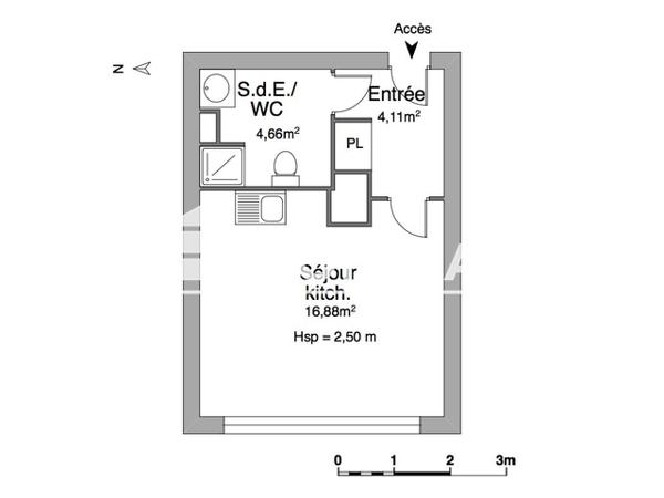 Location Studio 25.65 m² - RUE DU FAUBOURG SAINT LEGER Evreux 27000