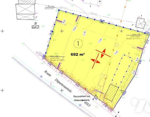 A VENDRE TERRAIN NON VIABILISÉ