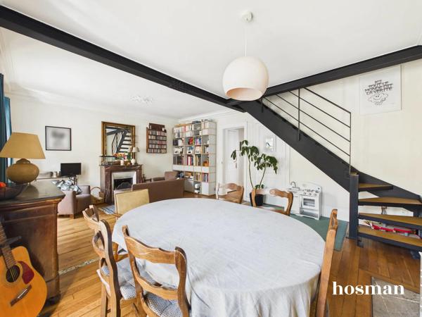 Coup de coeur - Duplex en dernier étage- 4 pièces de 75m² - charme de l'ancien - Rue 8 Rue Riquet, Paris