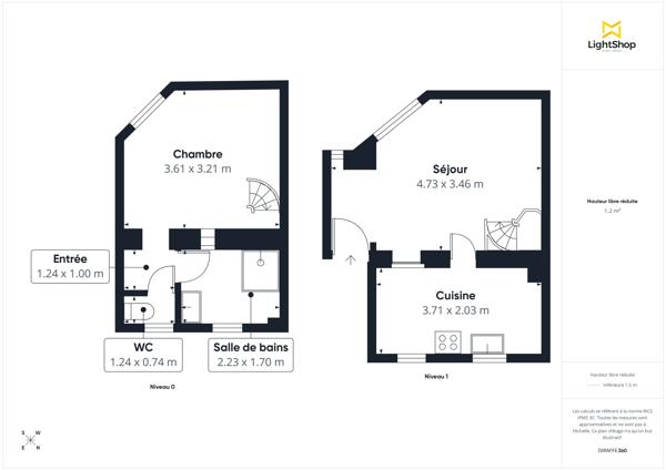 Duplex au calme ! Appartement 2 pièces de 37 m² avec caves - Rue Bénard, Paris 14e