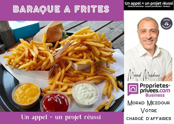 RONCQ - FONDS DE COMMERCE FRITERIE , avec TERRASSE Loyer 850 euros/mois