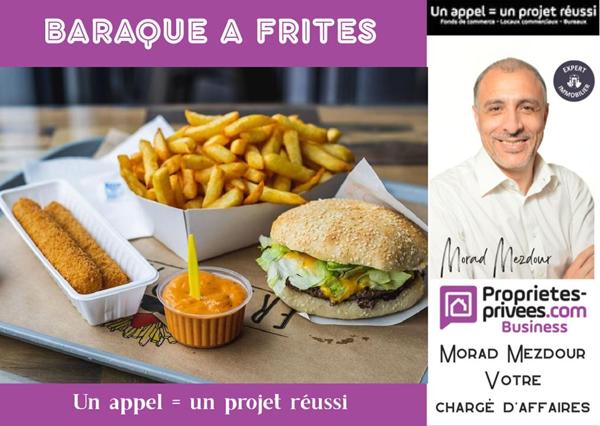 RONCQ - FONDS DE COMMERCE FRITERIE , avec TERRASSE Loyer 850 euros/mois