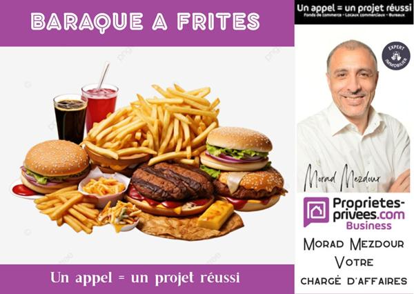 RONCQ - FONDS DE COMMERCE FRITERIE , avec TERRASSE Loyer 850 euros/mois
