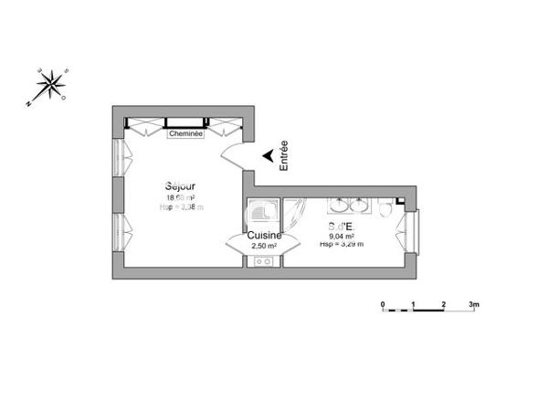 Location Studio 30.1 m² - 86 BVD. DE LA LIBERTE Lille 59800